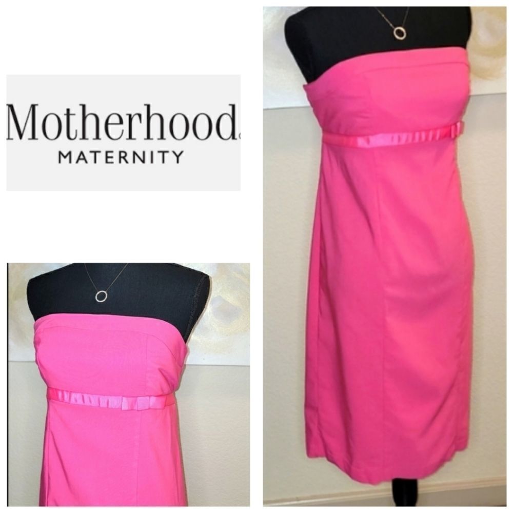 Motherhood Maternity Pink Stapless Maternity Dress